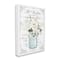 Stupell Industries Vintage Parisian Floral Bouquet White Farmhouse Flowers Canvas Wall Art